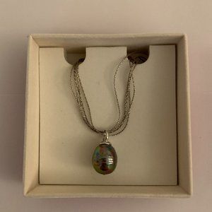 NWT Majorica Baroque Black Pearl Pendant Necklace